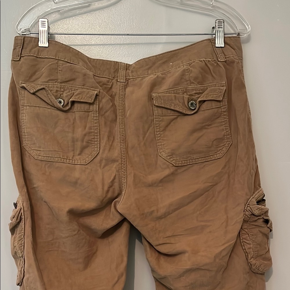 GAP Beige Cargo CAPRIS size 10, stretch corduroy - Picture 8 of 9